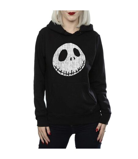Disney Sweat à capuche à visages craquelés Nightmare Before Christmas Womens/Ladies (Noir) - UTBI4096