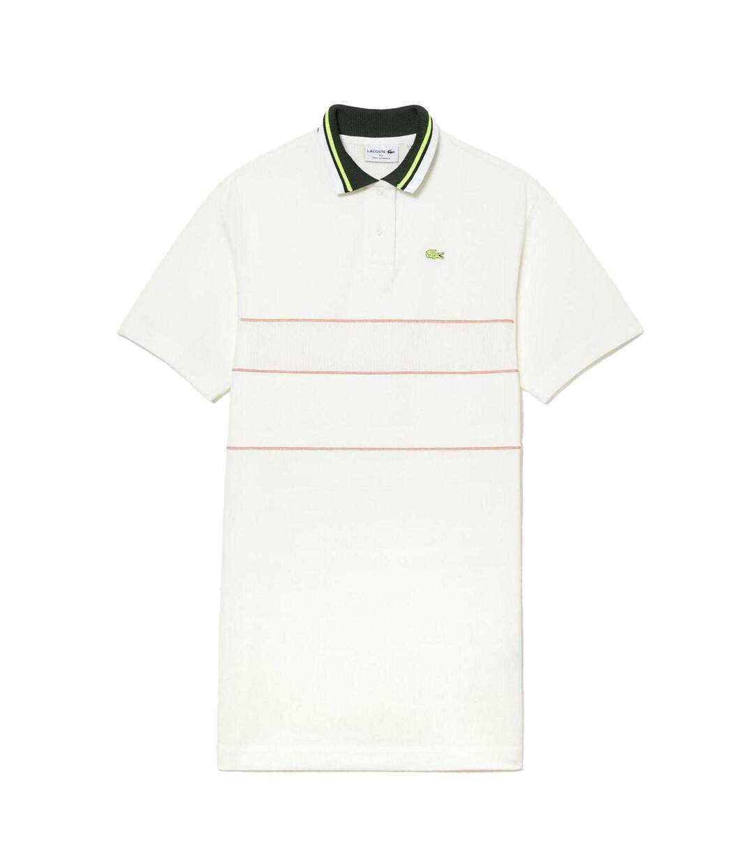 Robe Polo Motif/style À Rayures Femme Crème Lacoste-2