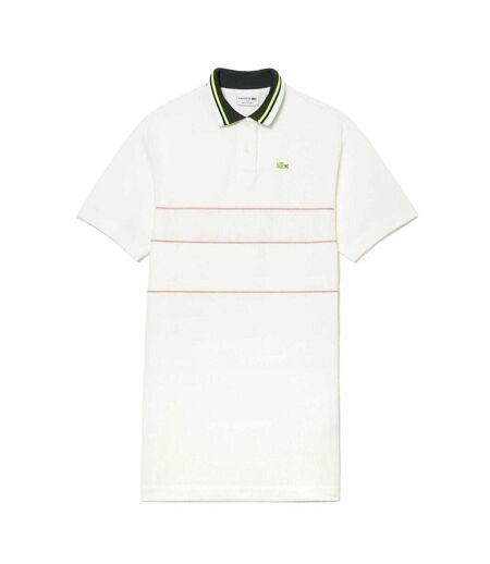 Robe Polo Motif/style À Rayures Femme Crème Lacoste