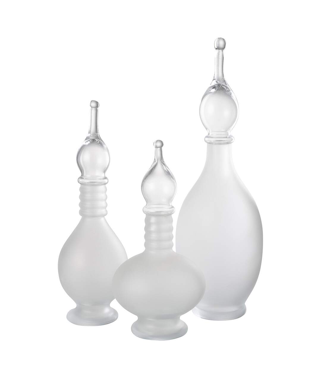 Vase Bouchon Fiole en Verre Jo 38cm Transparent-3