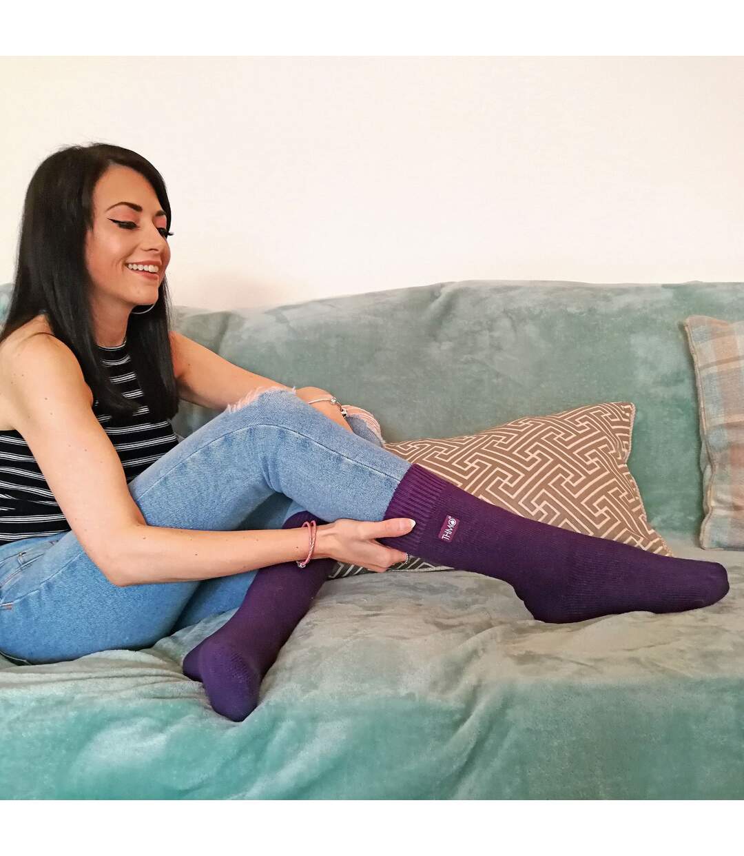 Ladies Thick Winter Thermal Socks with Seamless Toe-3