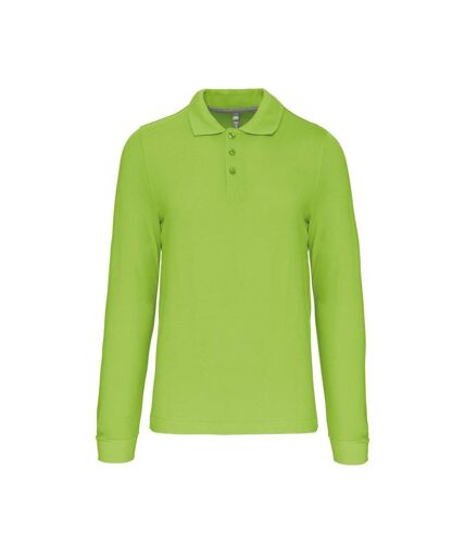 Polo manches longues - Homme - K243 - vert lime