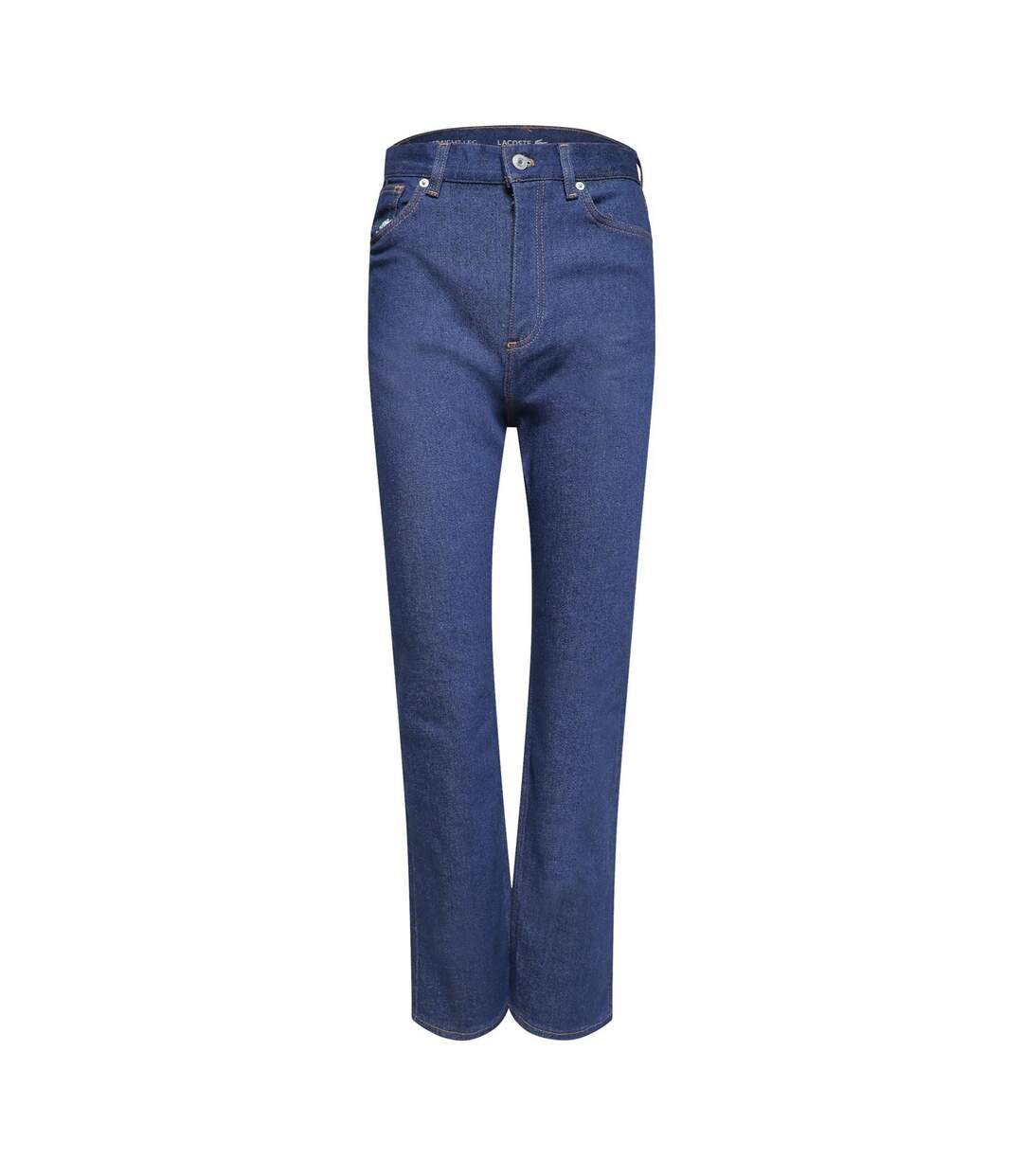 Womens/ladies High Waist Flared Jeans Blue Lacoste-1
