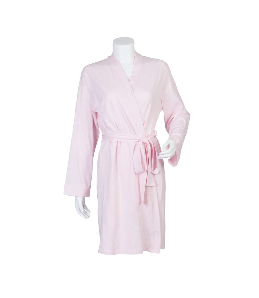 Womens/ladies wrap robe light pink Towel City-1