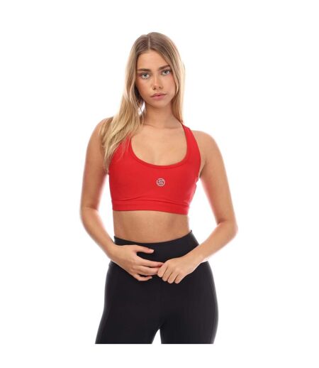 Womens/ladies Series-3 Active Sports Bra Red Skins