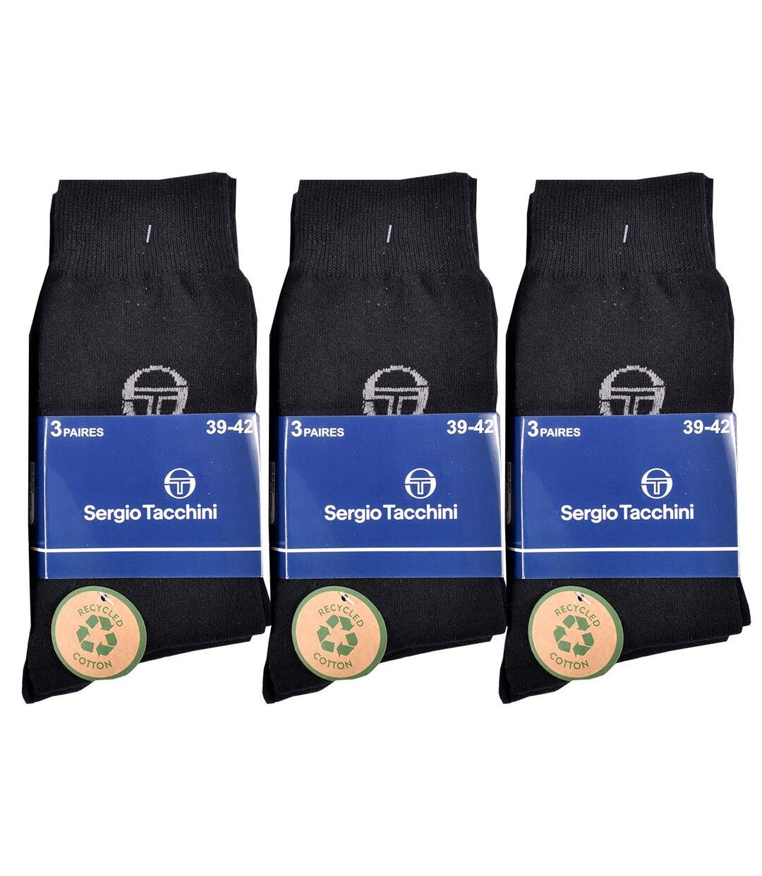 Chaussettes Homme VILLE SERGIO TACCHINI Pack de 9 Paires 0687 NOIR-3