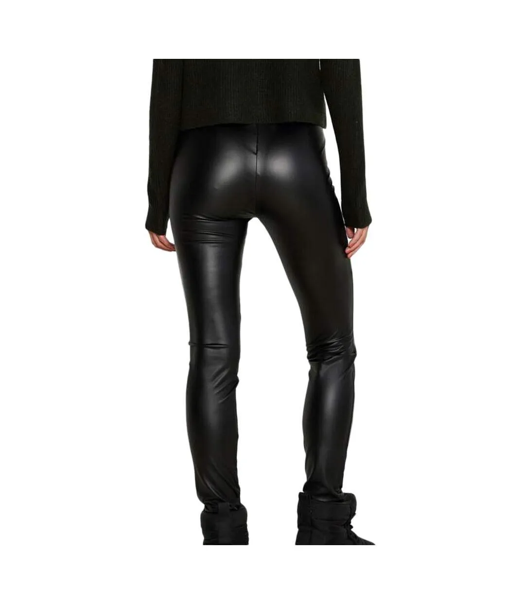 Pantalon simili cuir noir femme noisy may coated-2