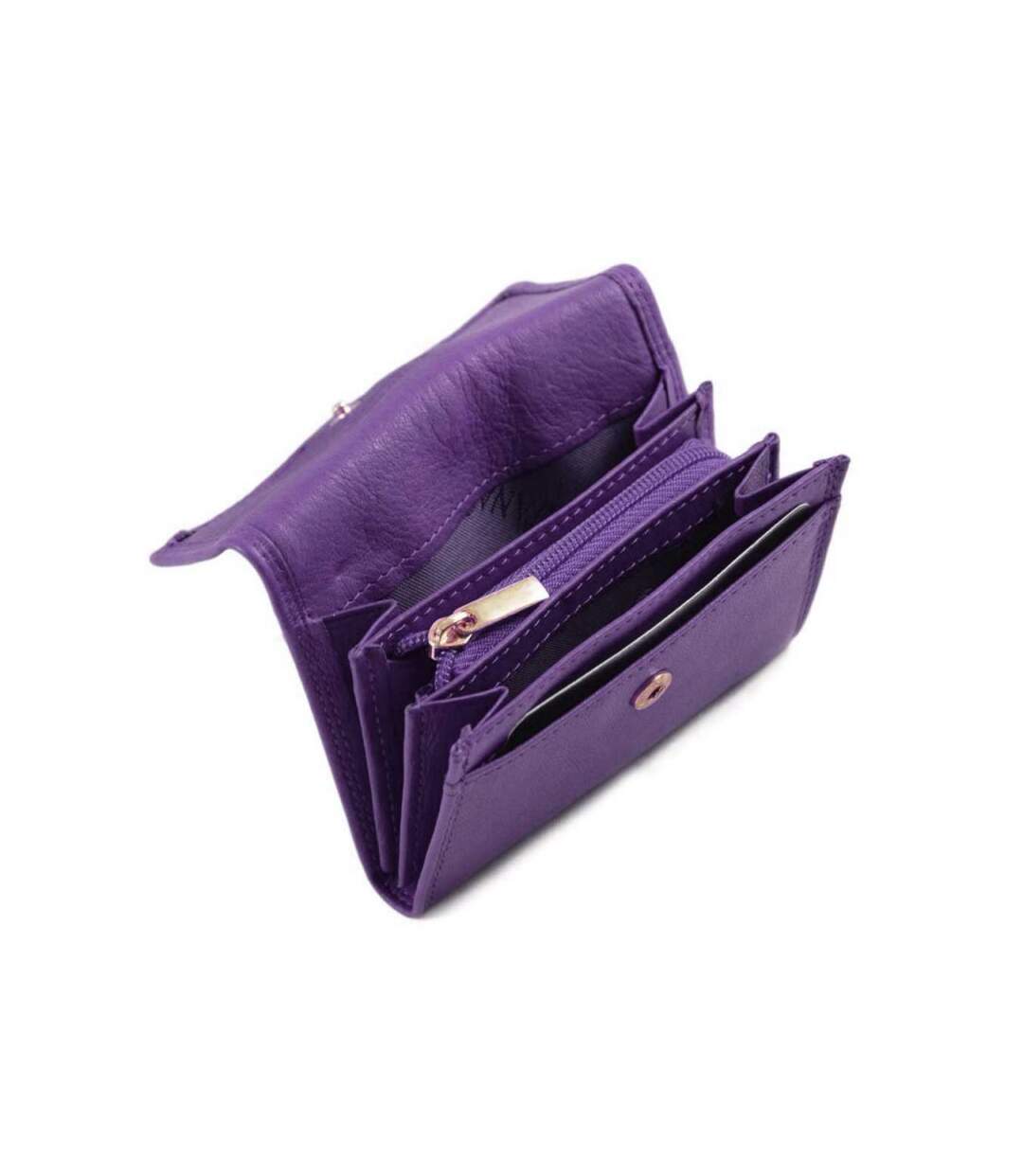 Katana - Porte-monnaie multifonctions en cuir - violet - 8951-3