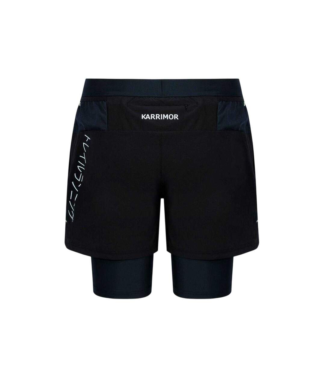 Mens Performance 2 In 1 Running Shorts Black Karrimor-2