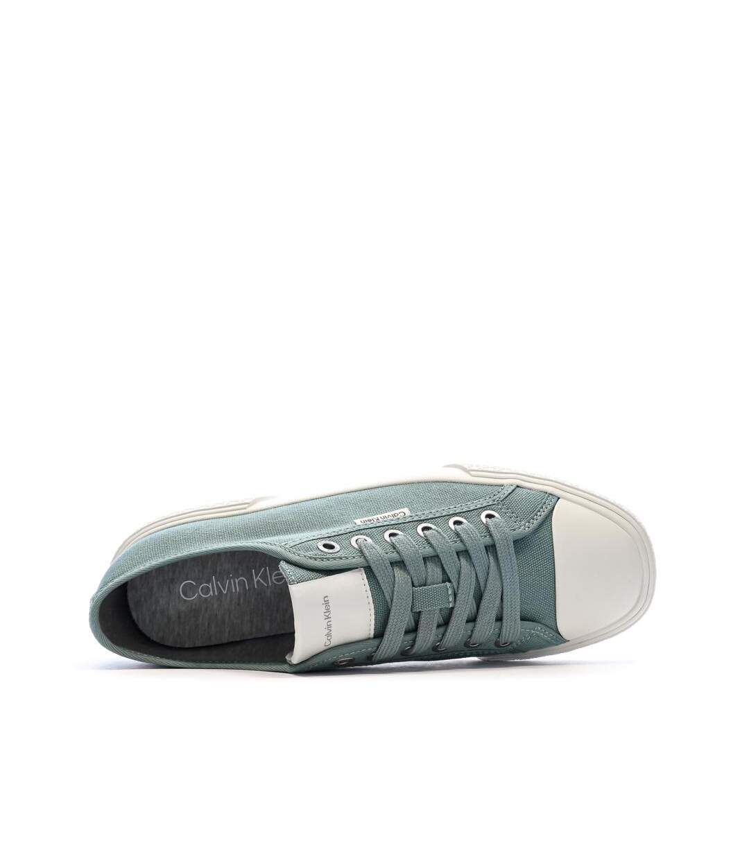 Baskets bleu femme calvin klein jeans low lace-4
