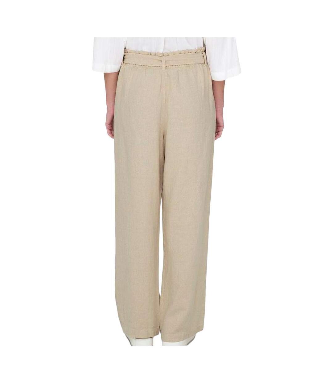 Pantalon en lin écru femme jdy say-2