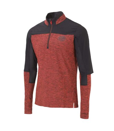 Mens elite ptf half zip top black/cherry tomato Umbro