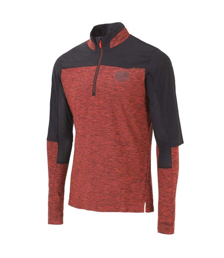 Mens elite ptf half zip top black/cherry tomato Umbro
