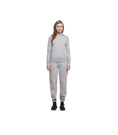 Sweat À Capuche Basic Femme Gris Chiné Build Your Brand