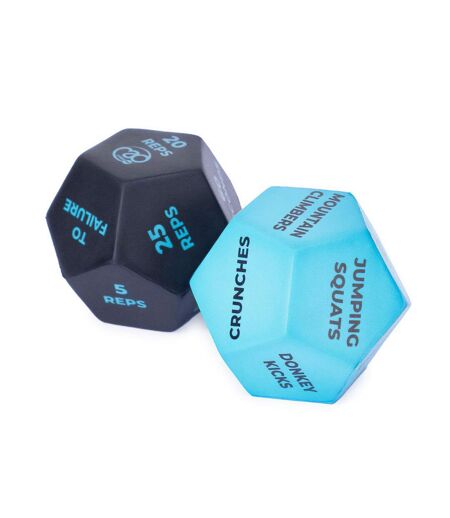 12 sided dice set one size blue/grey Fitness Mad