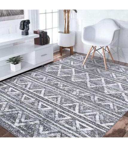 Tapis longs poils shaggy tissé motif berbère LANDA