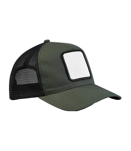 Casquette Trucker Motif/style Écusson Adulte Vert Olive Noir Beechfield