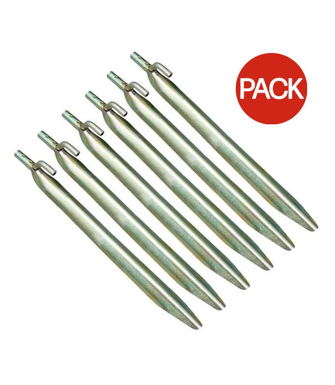 Pack Of 6  V Shape Tent Pegs  One Size Steel High Peak-1