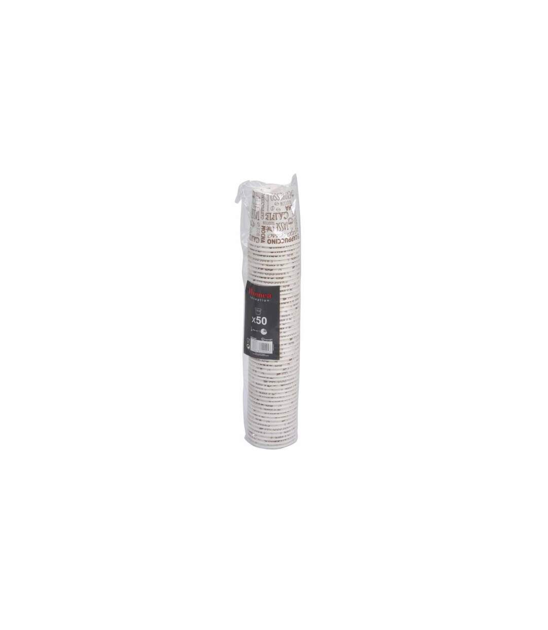 Lot de 50 Gobelets en Carton Expresso 12cl Blanc-2