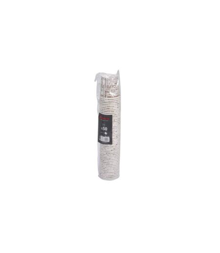 Lot de 50 Gobelets en Carton Expresso 12cl Blanc