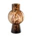 Vase Boule en Verre Design Poiso 31cm Marron-1