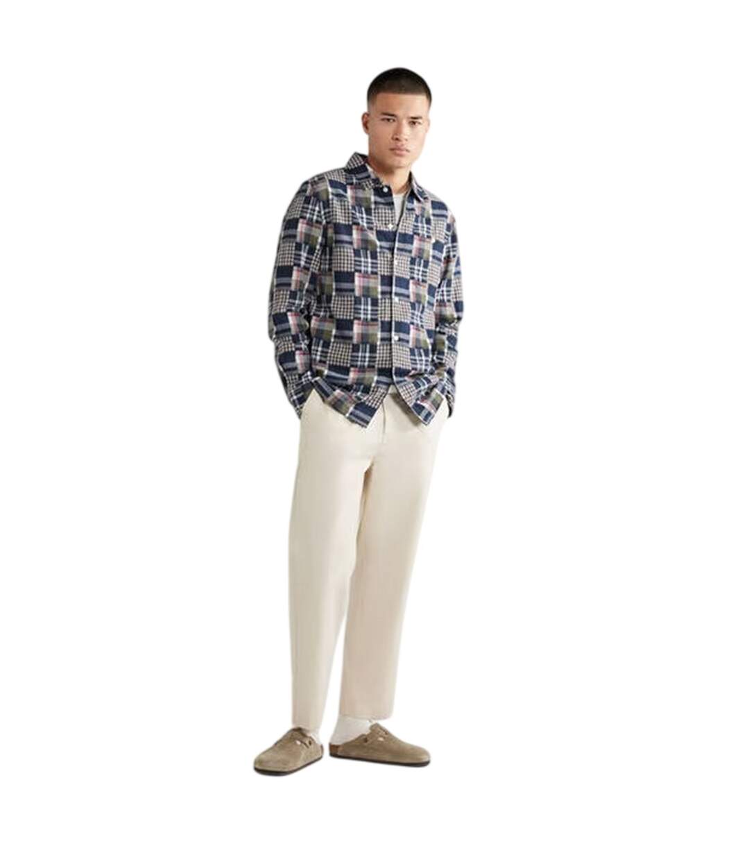 Chemise Homme Vrai Bleu Marine Farah-1