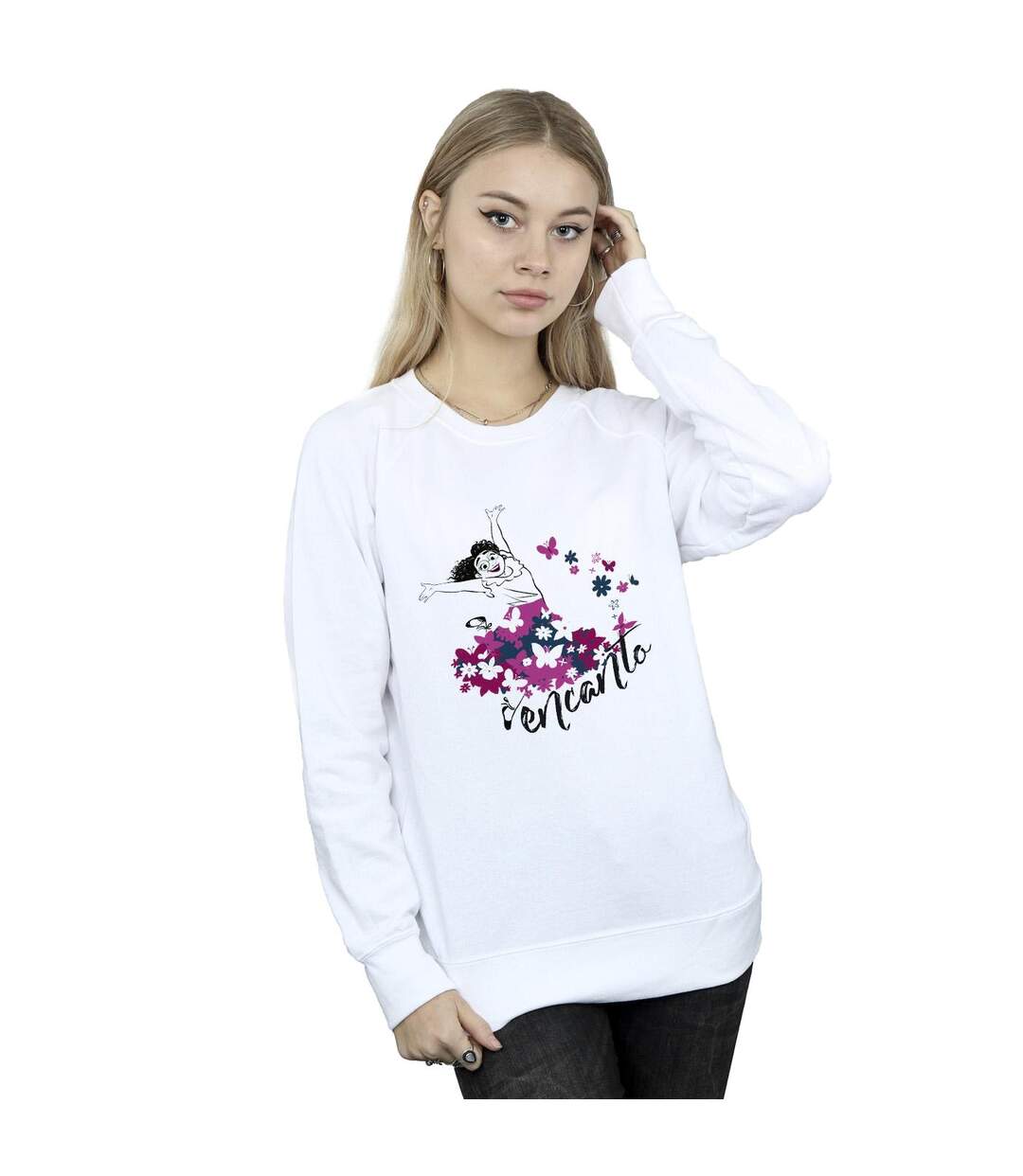 Disney - Sweat ENCANTO MIRABEL FLOWER - Femme (Blanc) - UTBI16857-2