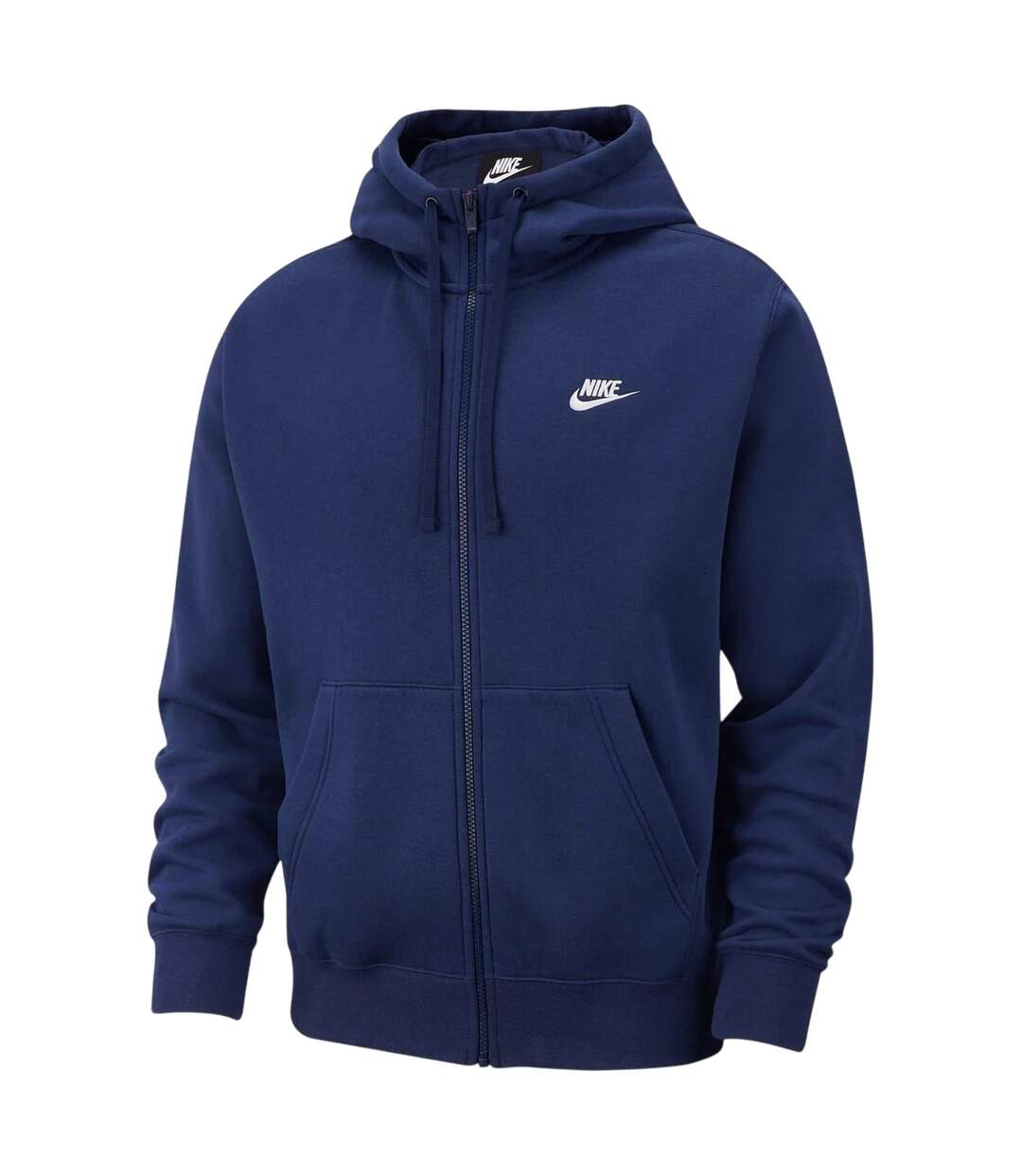 Mens Sportswear Club Full Zip Hoodie Navy Nike-2