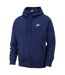 Mens Sportswear Club Full Zip Hoodie Navy Nike-2