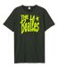 Unisex adult retro logo the beatles t-shirt charcoal Amplified-1