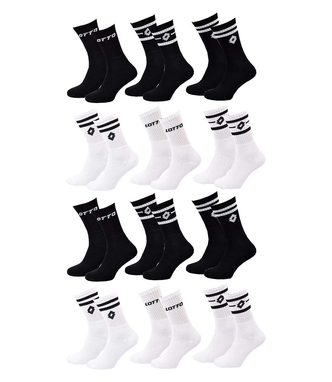 Chaussettes Homme LOTTO Pack de 12 paires TENNIS 2414