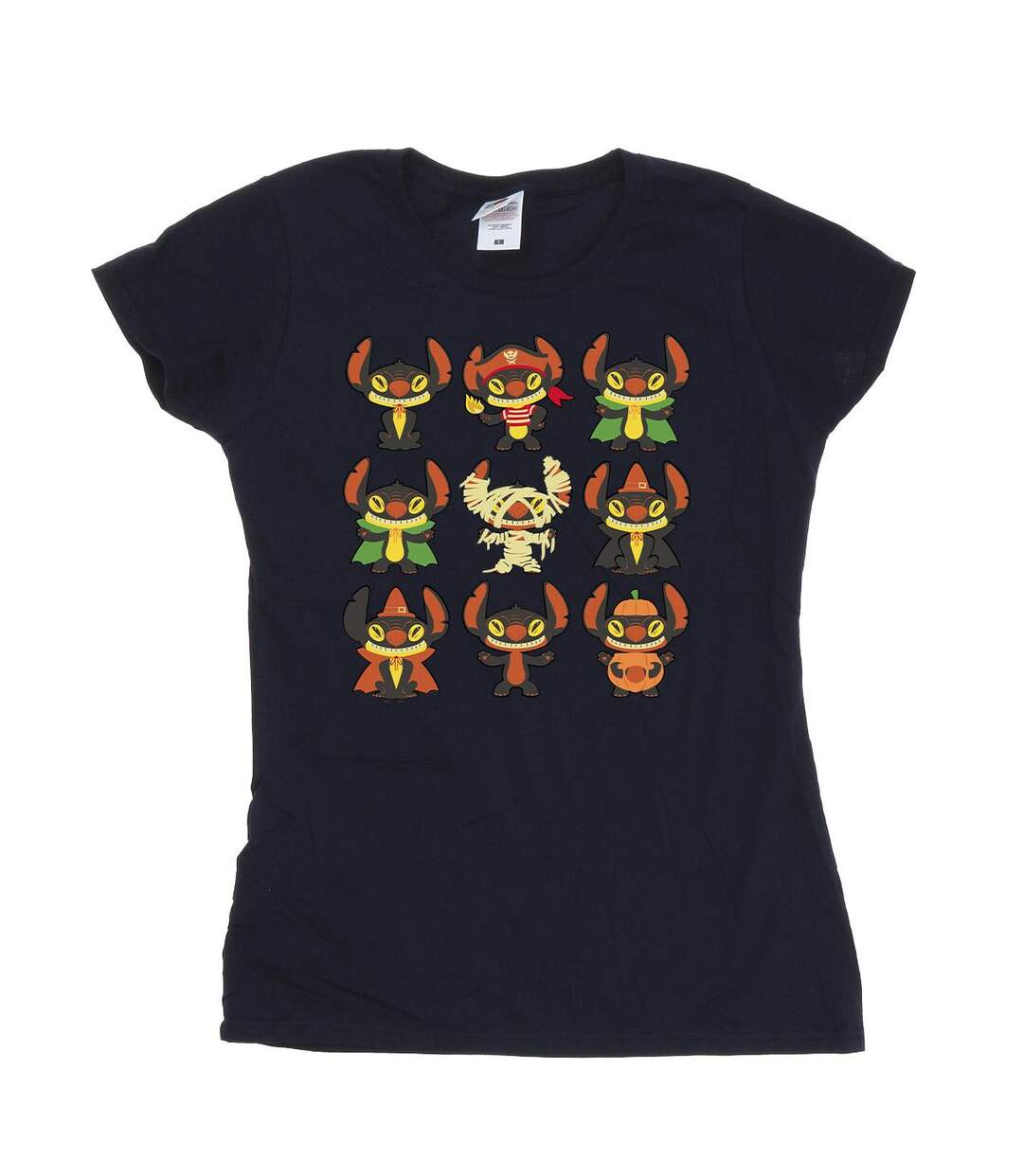Disney T-shirt en coton Femmes/Ladies Lilo & Stitch Halloween Costumes (Bleu marine) - UTBI26030-1