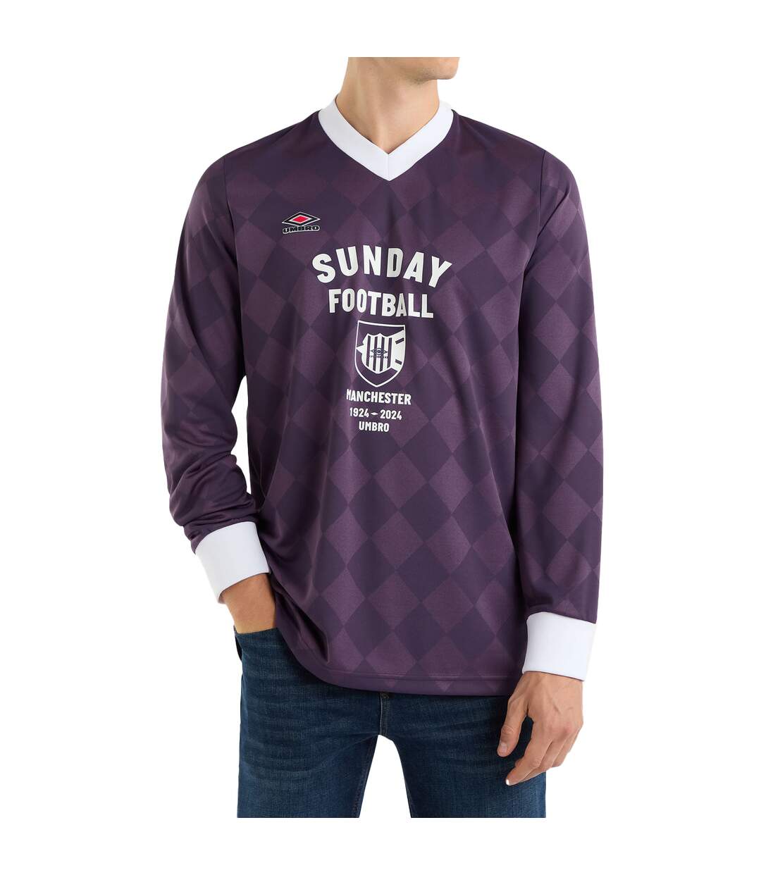 Mens 1924-2024 Football Shirt Purple Violet Umbro-1