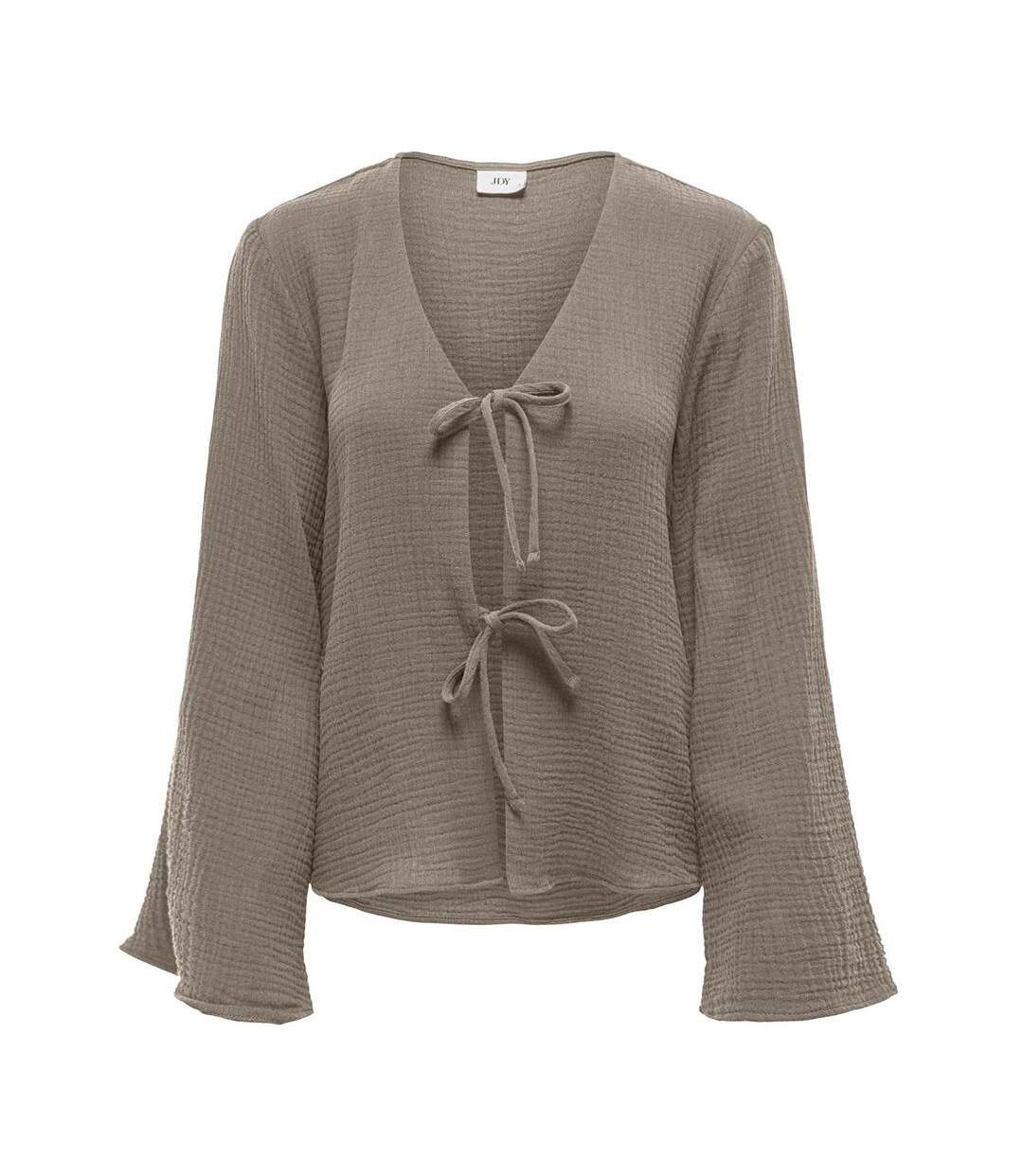 Blouse taupe femme jdy theis life-1