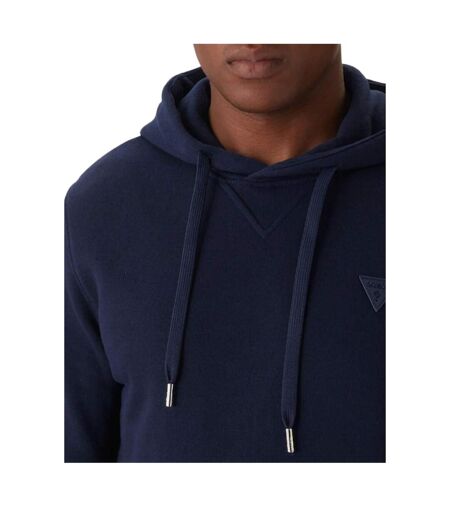 Sweat À Capuche Motif/style Logo Homme Bleu Marine Foncé Guess