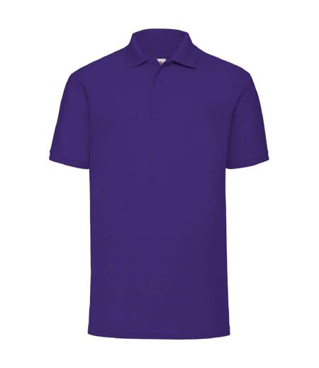 Fruit Of The Loom Mens 65/35 Pique Short Sleeve Polo Shirt (Purple) - UTBC388