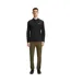 Mens Plisy Long-sleeved Polo Shirt Black Boss-3