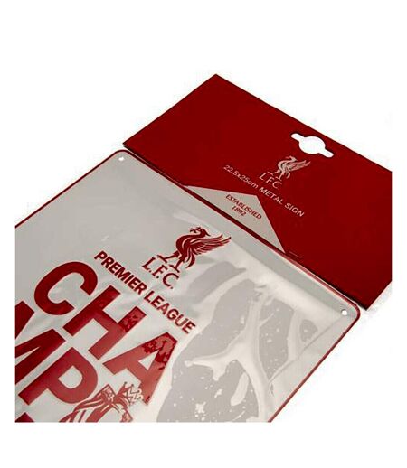 Liverpool FC - Plaque de porte PREMIER LEAGUE CHAMPIONS (Blanc) (Taille unique) - UTSG19069