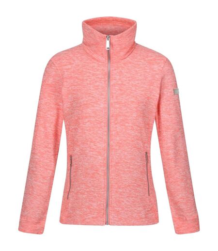 Womens/ladies Azaelia Marl Full Zip Fleece Jacket Shell Pink Regatta