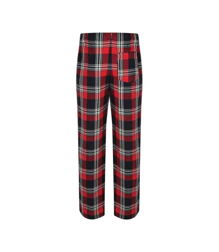 Pantalon De Détente Tartan Homme Rouge Bleu Marine SF