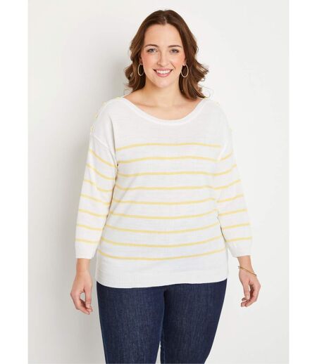 Pull fin rayé