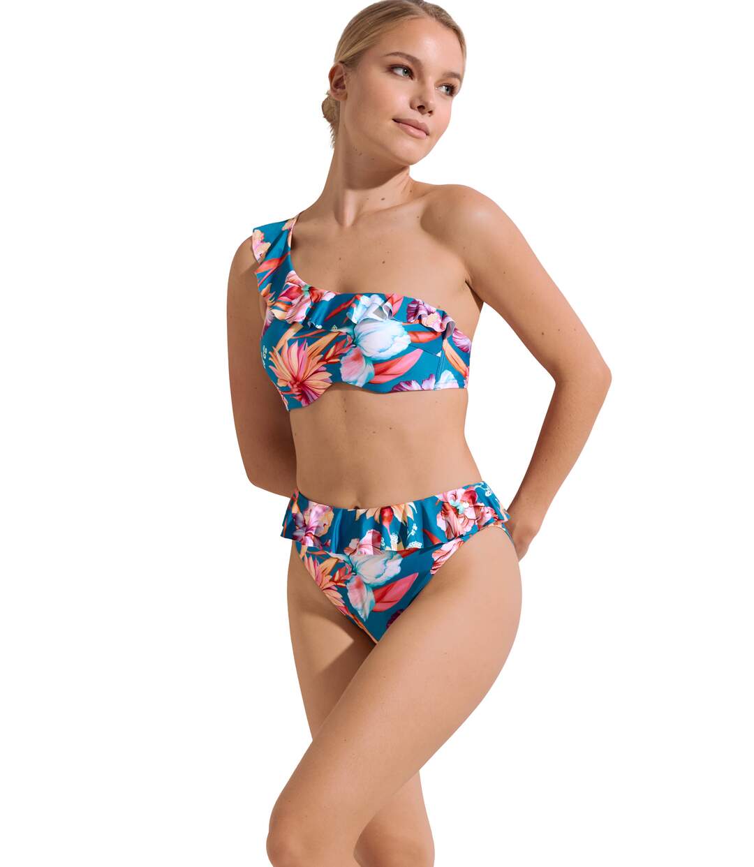 Haut maillot de bain asymétrique préformé Rimini Lisca-2