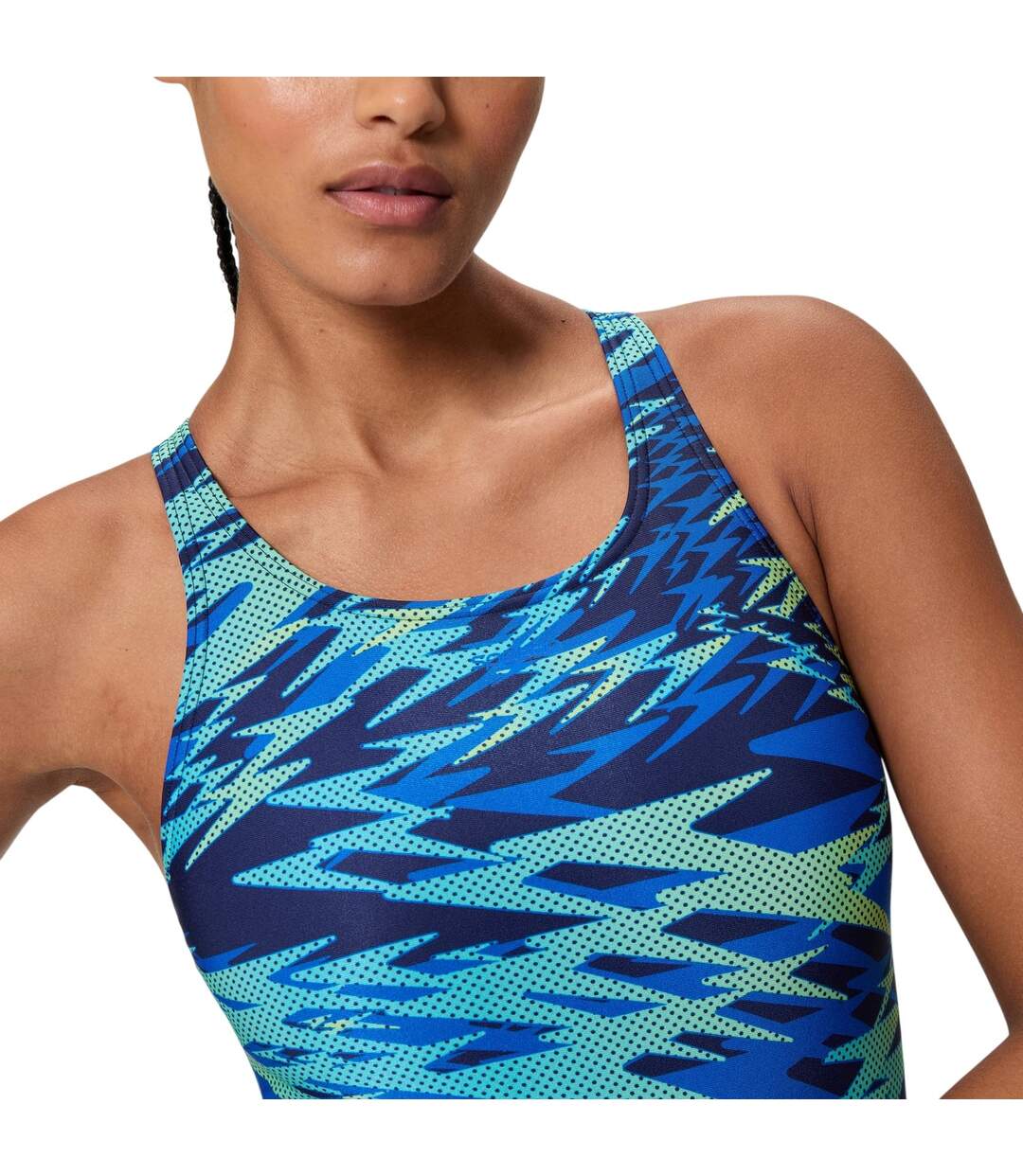 Maillot De Bain 1 Pièce Motif/style Abstrait Hyperboom Medalist Femme Bleu Foncé Abstrait Speedo-4
