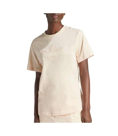 T-shirt jaune femme adidas monogram - l
