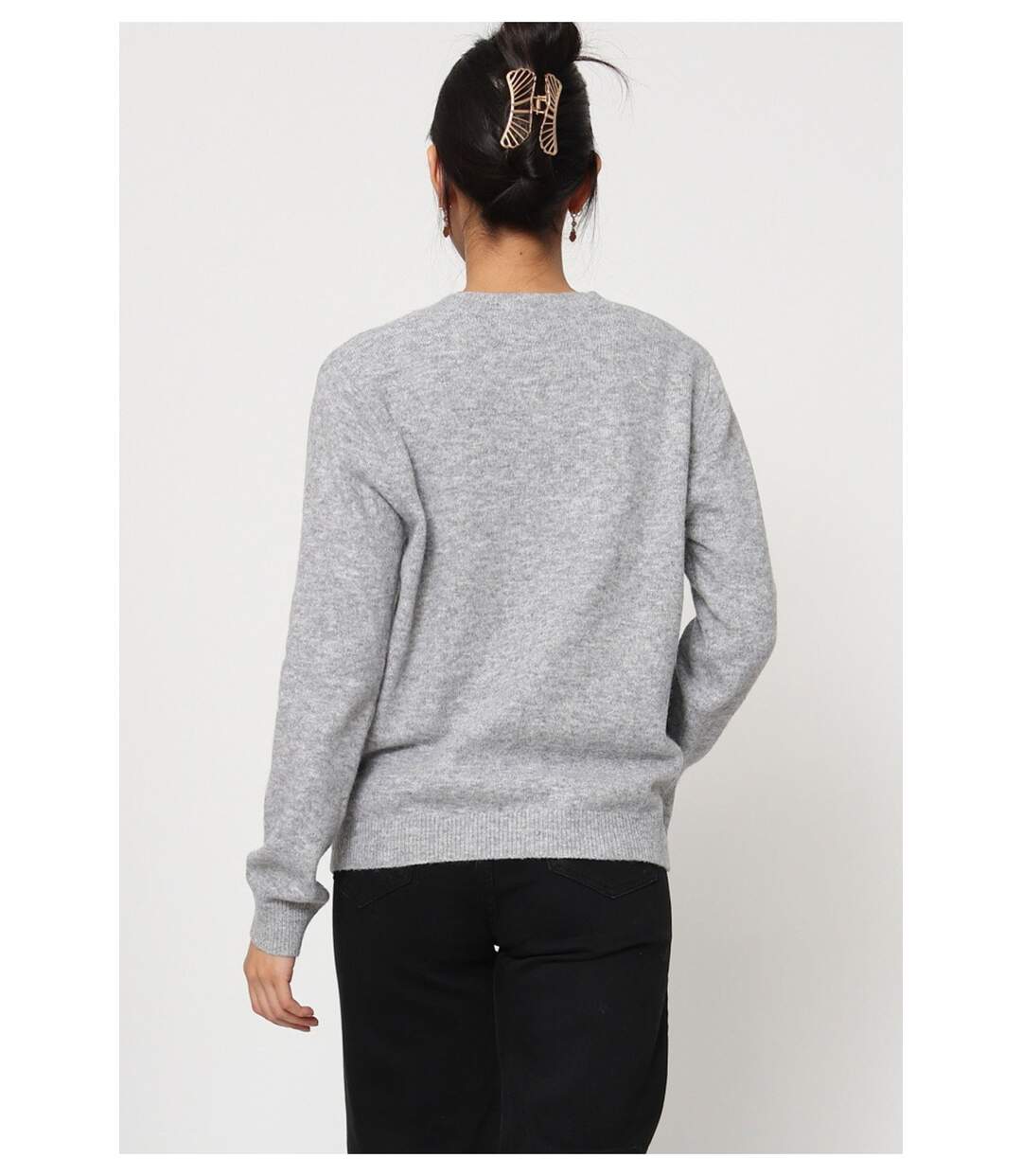 Pull Cardigan col v-4