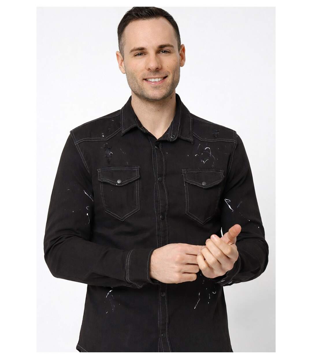 Chemise en jeans Slim Fit-1