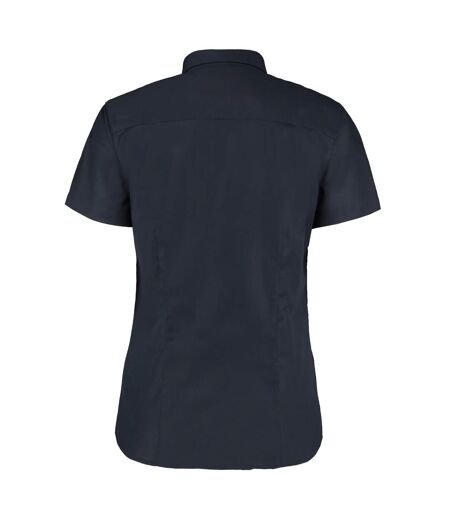 Chemisier À Manches Courtes Femme Bleu Marine Kustom Kit