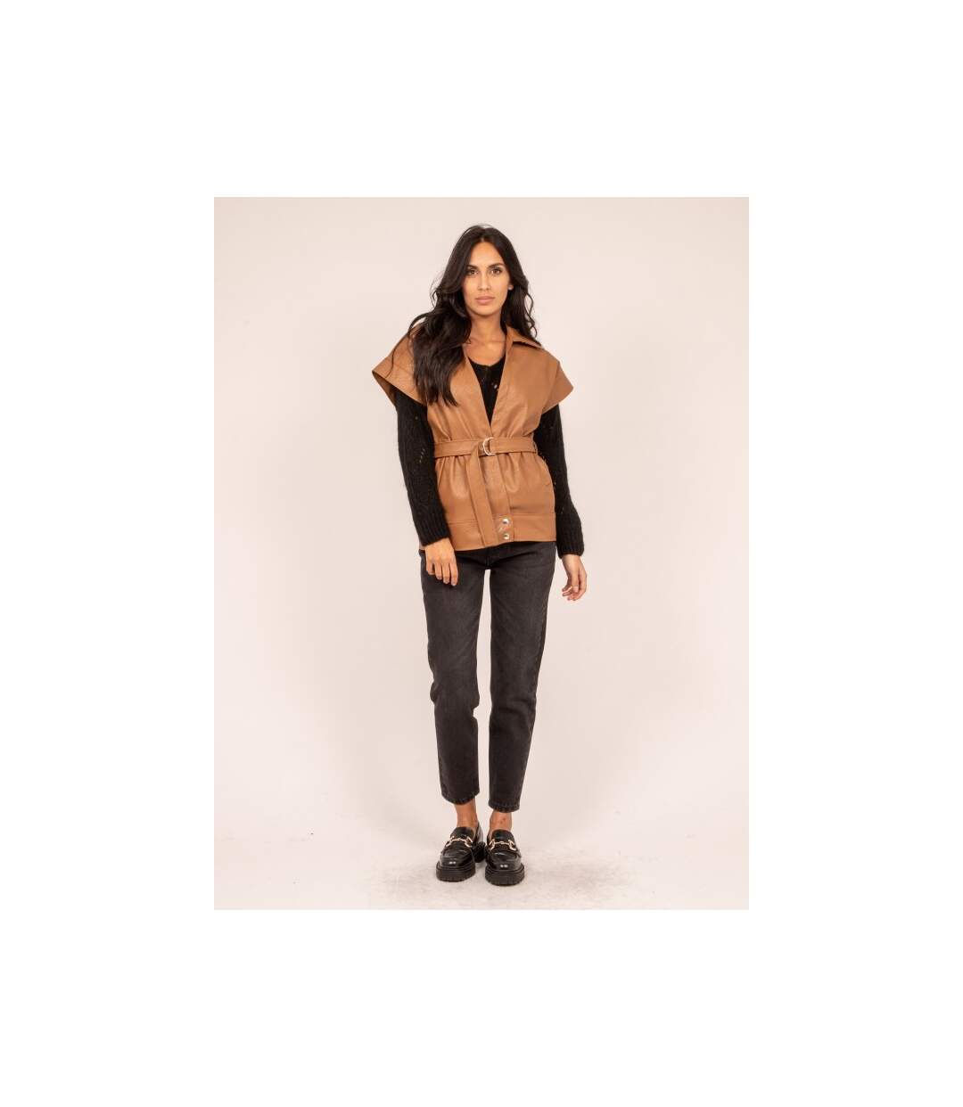Veste sans manches similicuir URBIA - Dona X Lisa-4