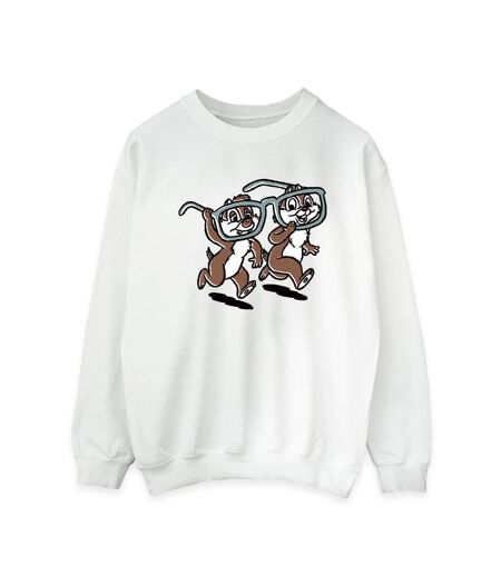 Disney - Sweat CHIP 'N DALE GLASSES - Femme (Blanc) - UTBI14724
