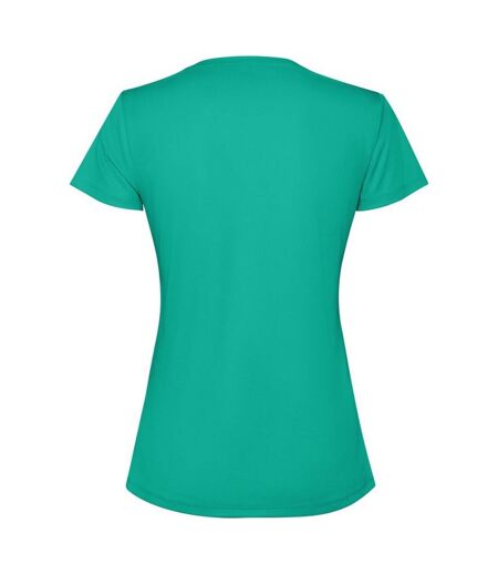 Womens/ladies Estoril Short-sleeved T-shirt Jade Green Roly